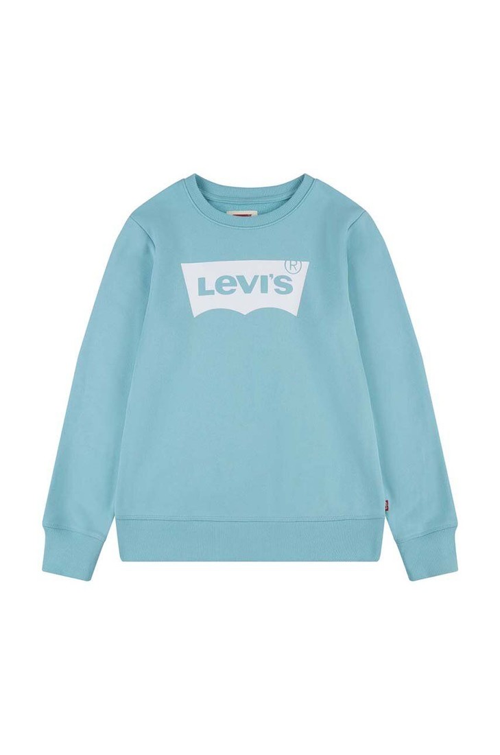 Mikina pre bábätká Levi's tyrkysová farba, s potlačou