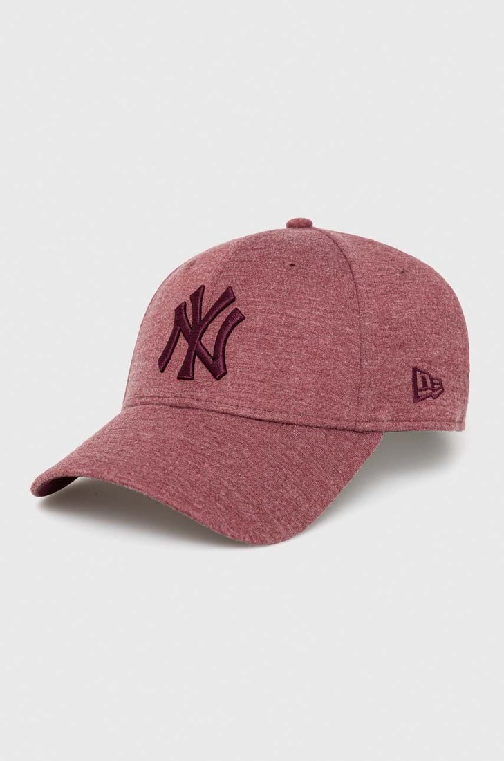 Šiltovka New Era bordová farba, melanžová, NEW YORK YANKEES
