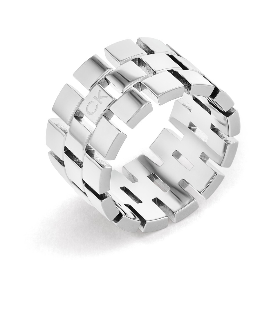 Calvin Klein Luxusný oceľový prsteň Geometric 35000324 52 mm