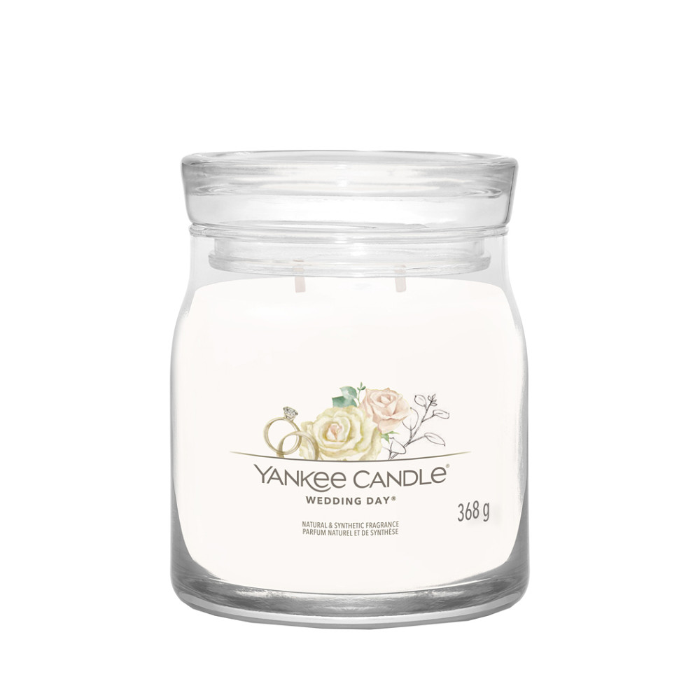 YANKEE CANDLE Signature Vonná sviečka stredná 2 knôty Wedding Day 368 g