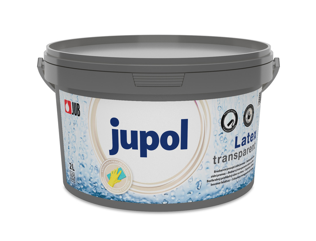 LATEX TRANSPARENT - Transparentný umývateľný náter transparentná 5 L