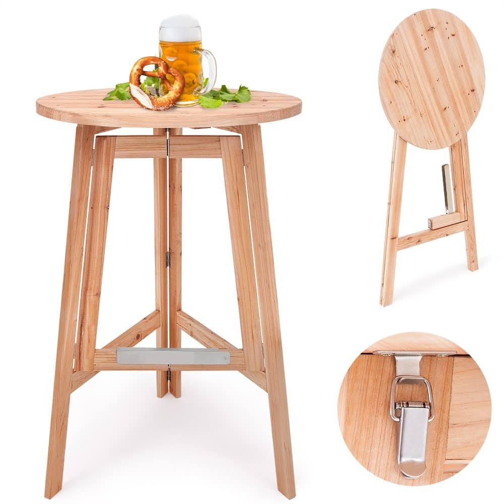 Párty barový stôl z masívneho dreva D1676 Dekorhome