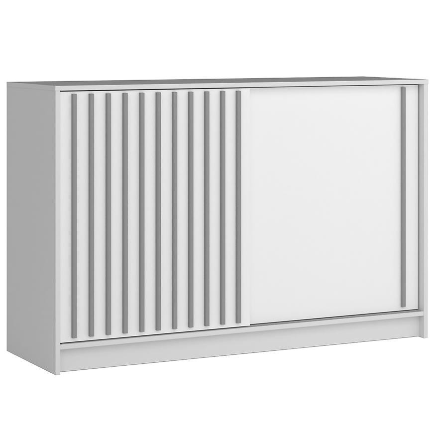 Komoda Royal biela/lamela šedá