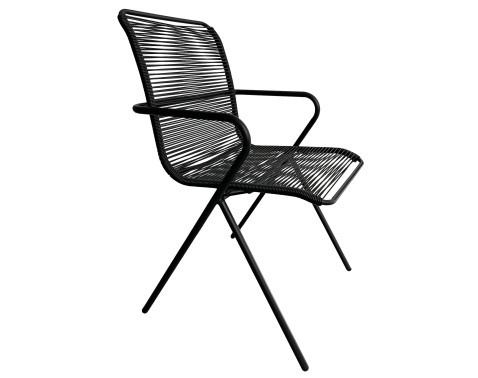 Záhradná stolička Rosa, čierna%