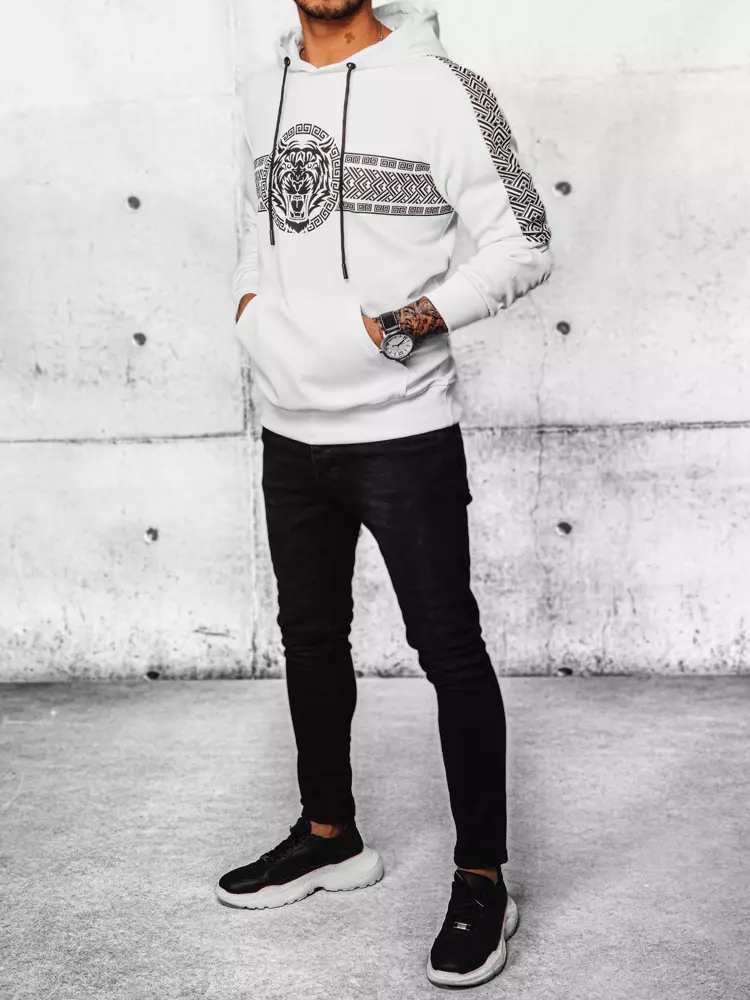 Men's Hoodie Dstreet White