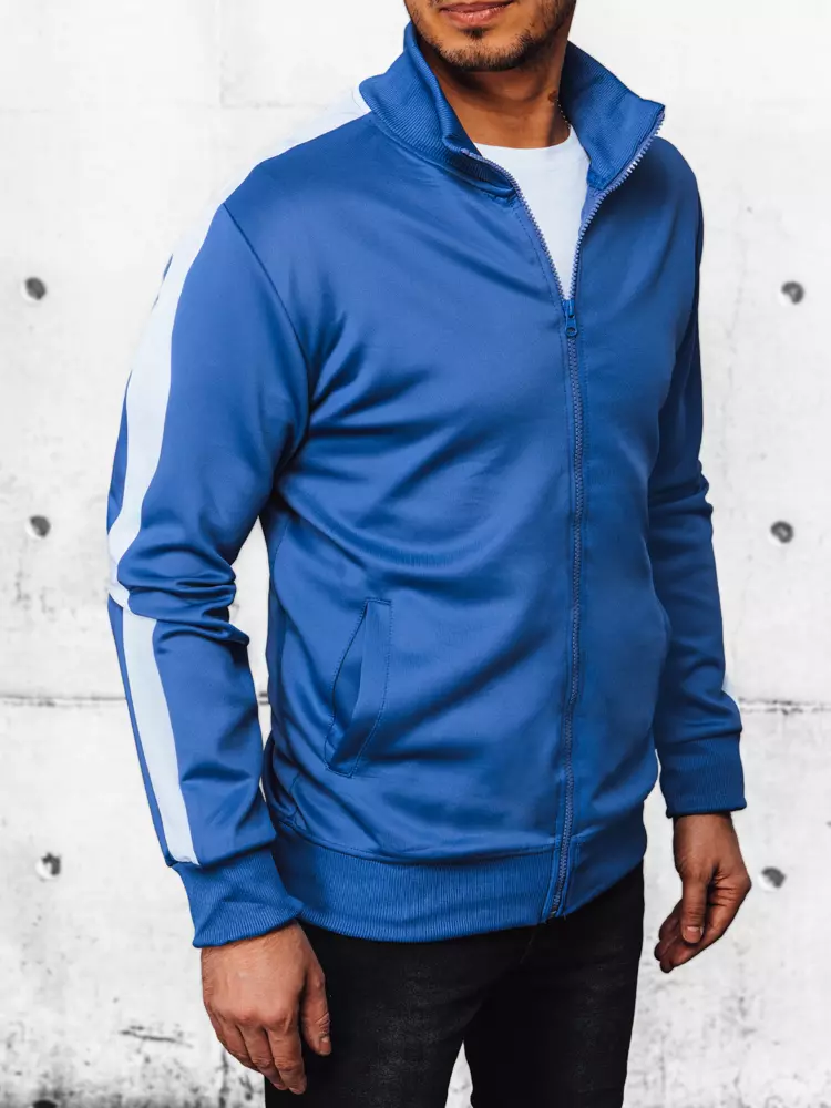 Dstreet men's blue zipper sweatshirt