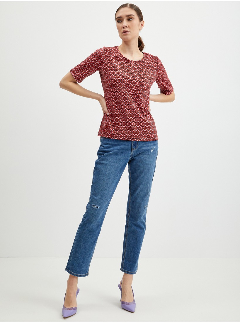 Orsay Red Women Patterned T-Shirt - Women