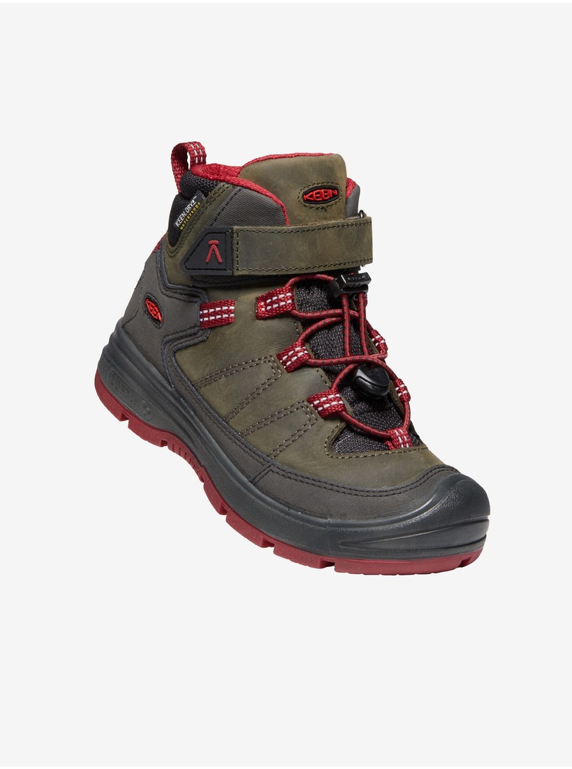 Khaki Girly Outdoor Leather Ankle Boots Keen Redwood Mid - Girls