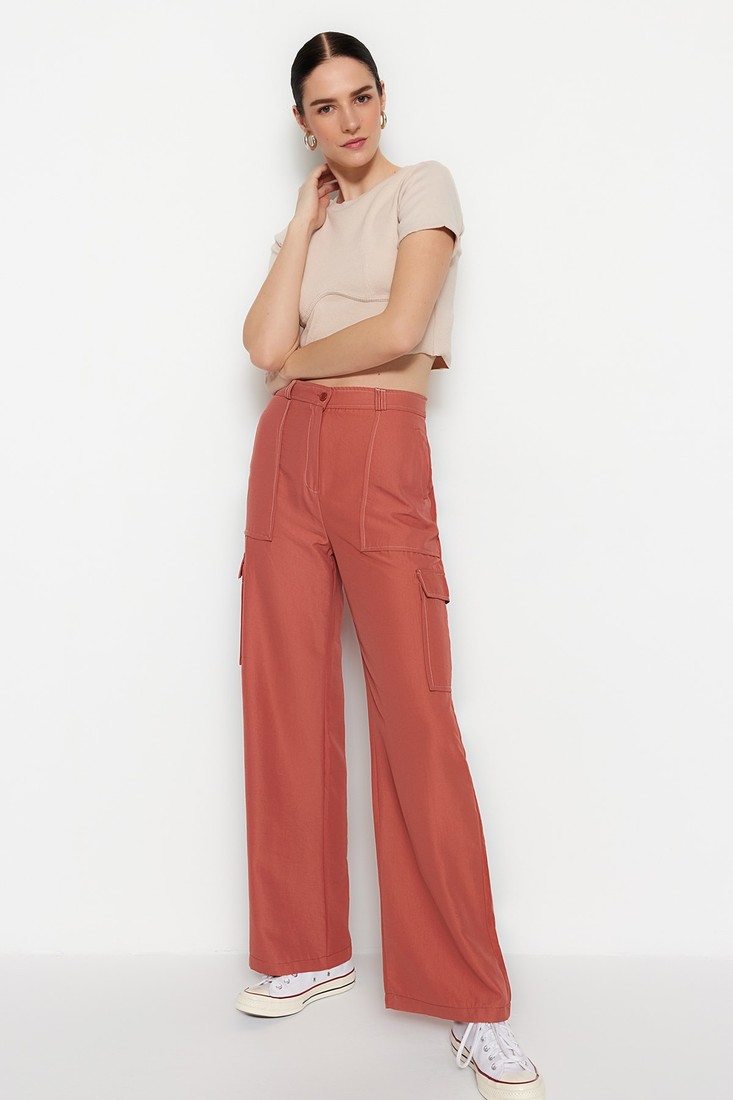 Trendyol Pants - Brown - Cargo