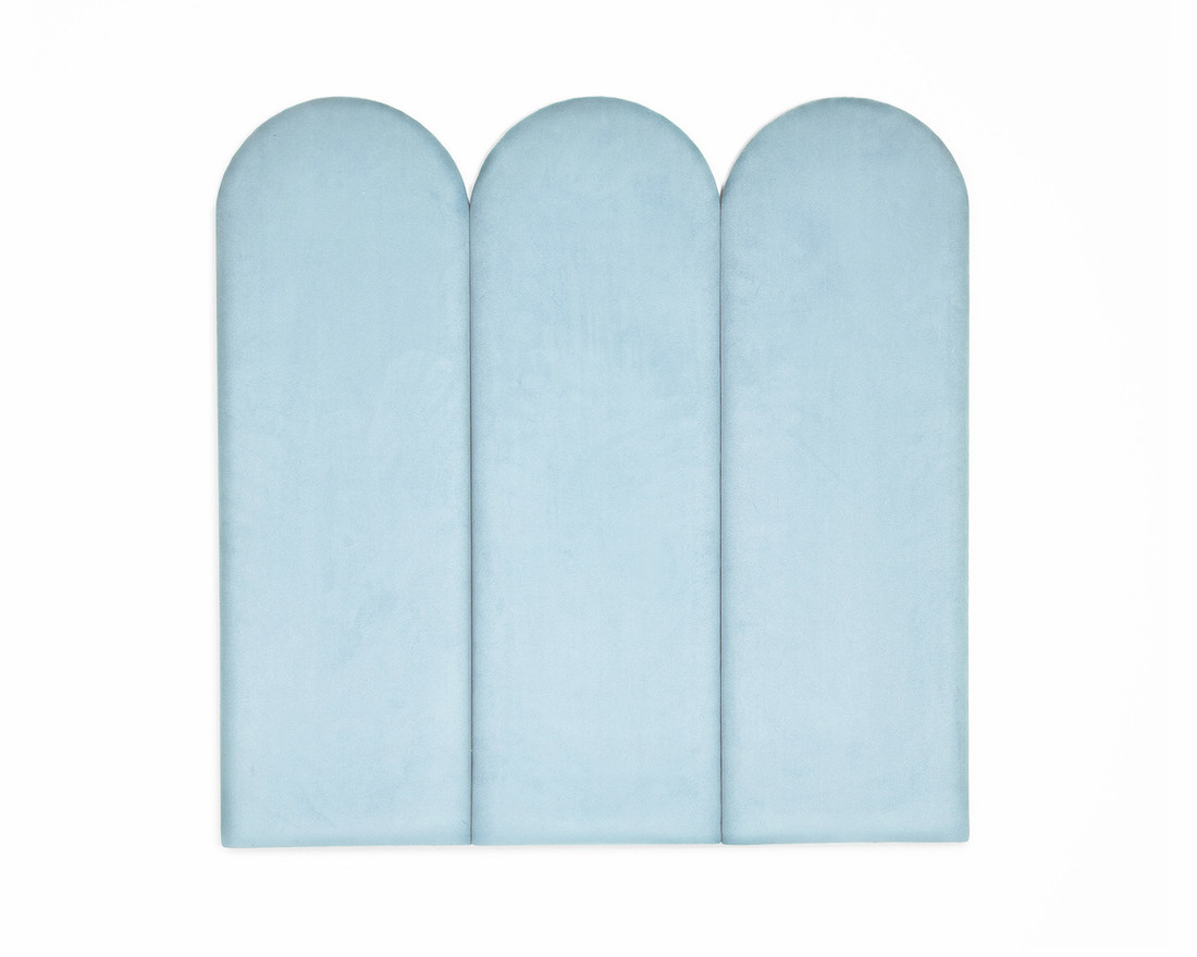 Čalúnený panel Oblúčik - baby blue S