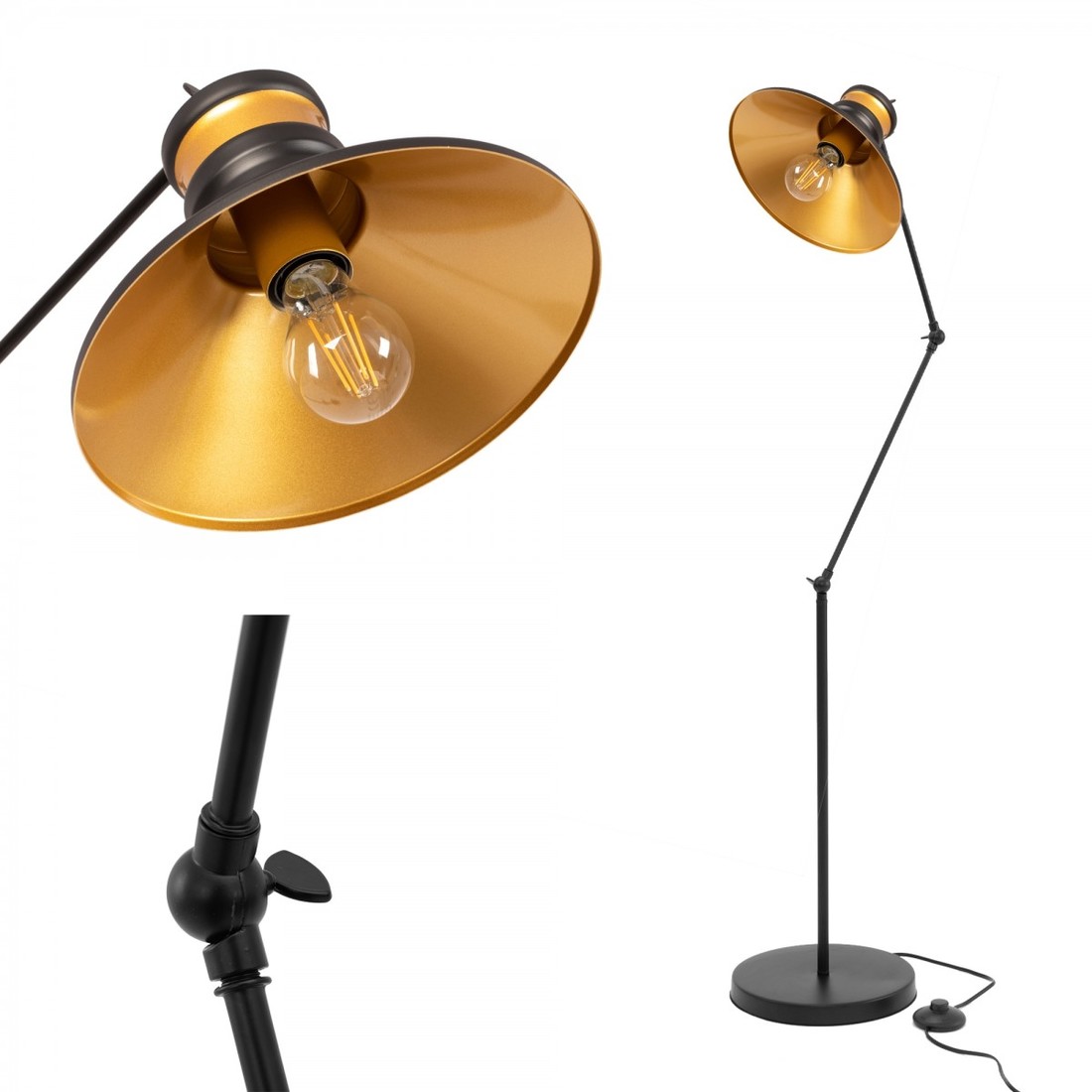 Stojací lampa Asti černá