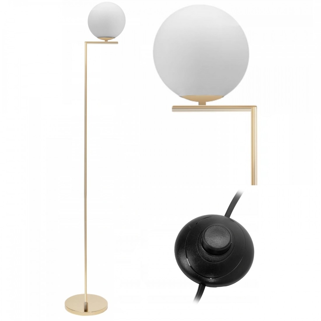 Stojací lampa Glamoura zlatá