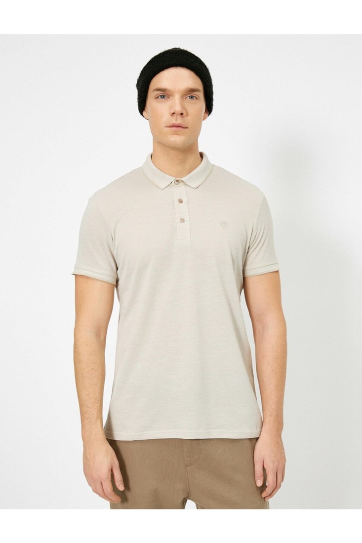 Koton Polo T-shirt - Brown - Regular fit