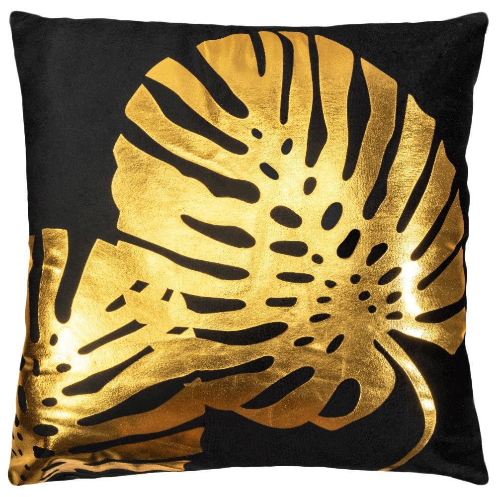 Povlak na polštář SHINY 10GL 45x45 cm černý/zlatý