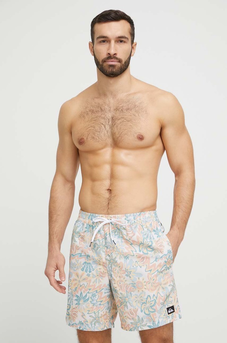 Plavkové šortky Quiksilver béžová farba