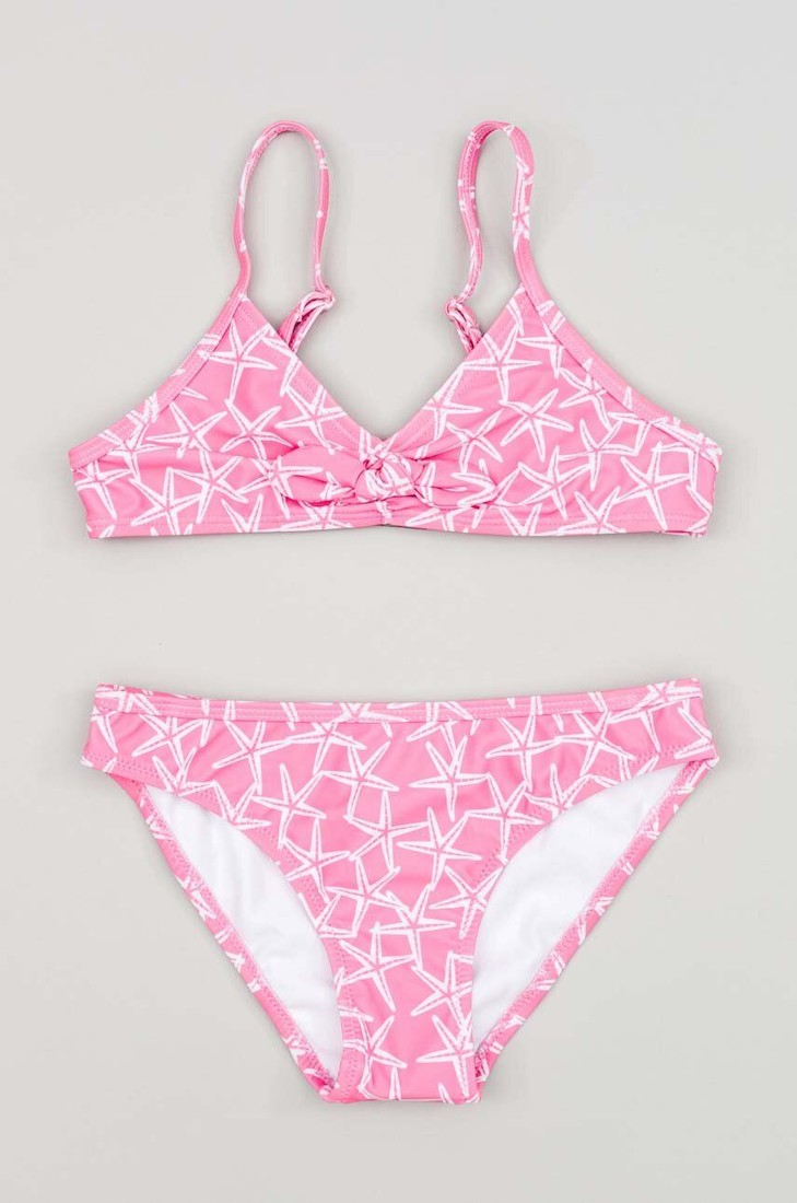 Dvojdielne detské plavky zippy ružová farba