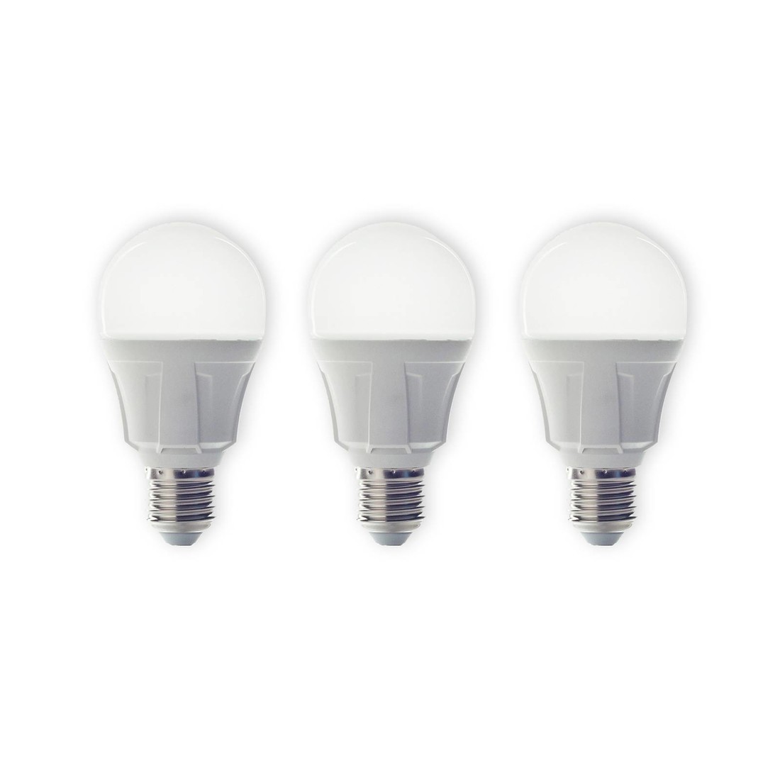 E27 8,5W 830 LED žiarovka teplá biela sada 3 kusov