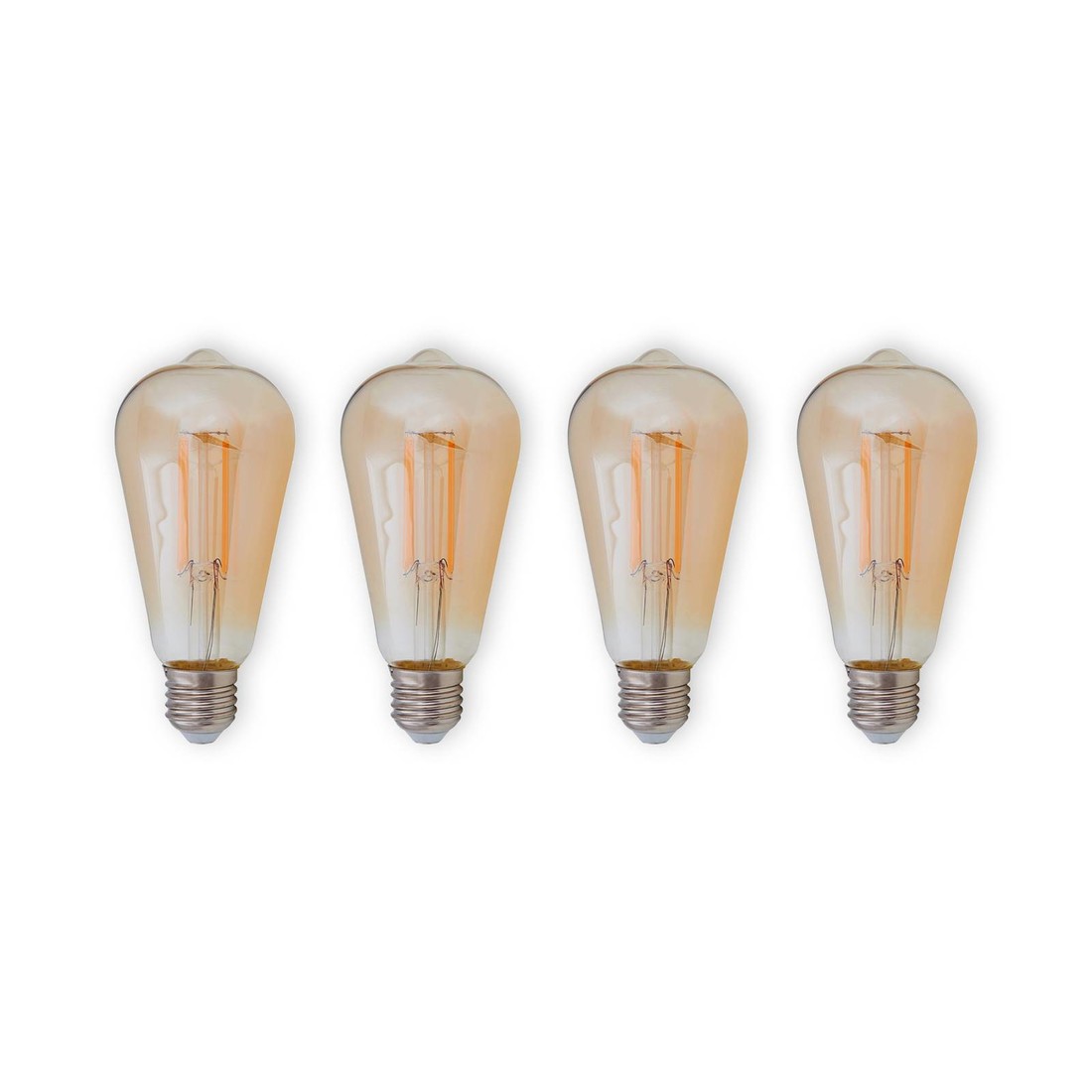 E27 LED žiarovka 6W 500lm jantárová 1 800K 4 kusy