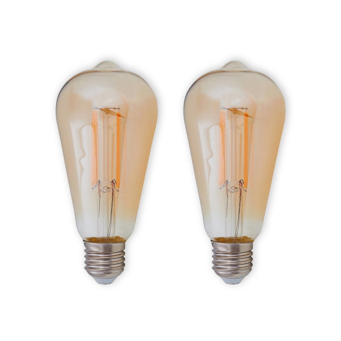 E27 LED žiarovka 6W 500lm jantárová 1 800 K 2 kusy