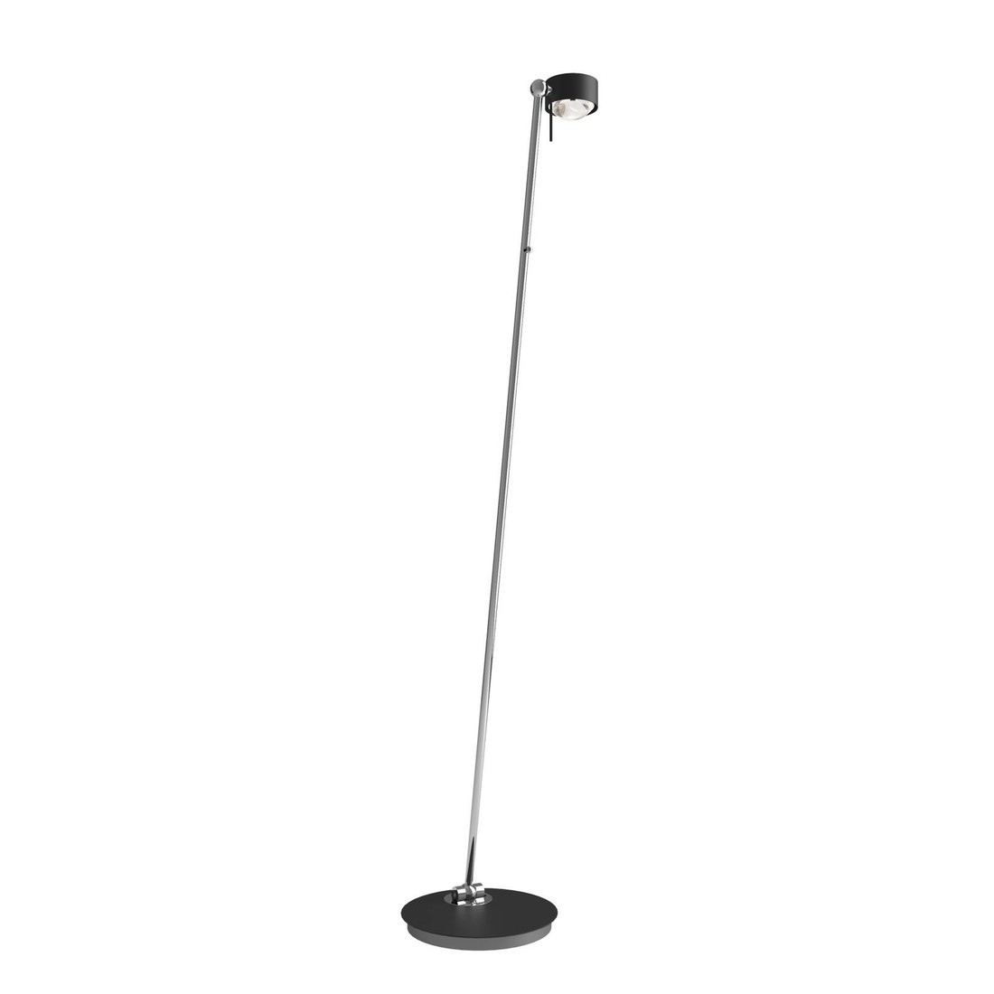Puk! 80 Floor stojacia LED lampa čierna/chróm