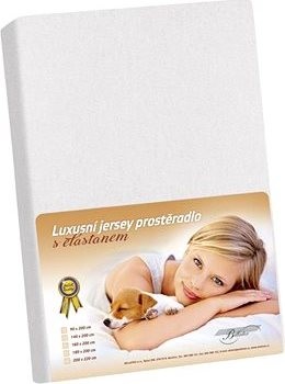 Bellatex Jersey s elastanem - 200 × 220 cm - bílá