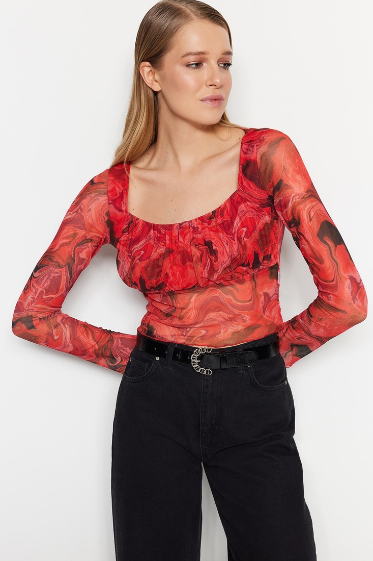 Trendyol Blouse - Red - Regular fit