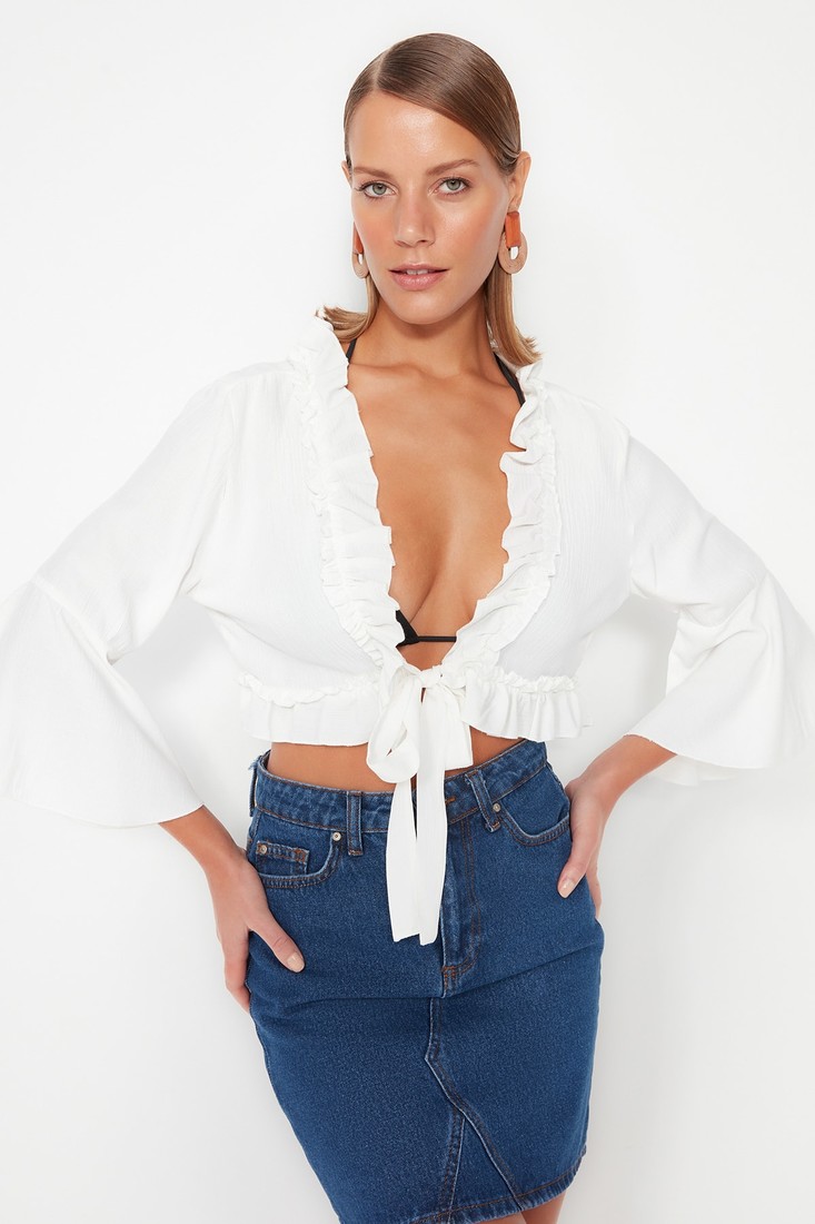 Trendyol Blouse - Ecru - Regular fit