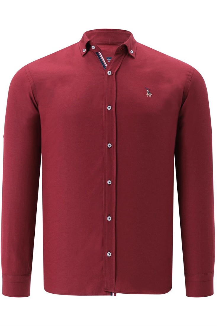 G674 DEWBERRY MENS SHIRT-DARK BURGUNDY