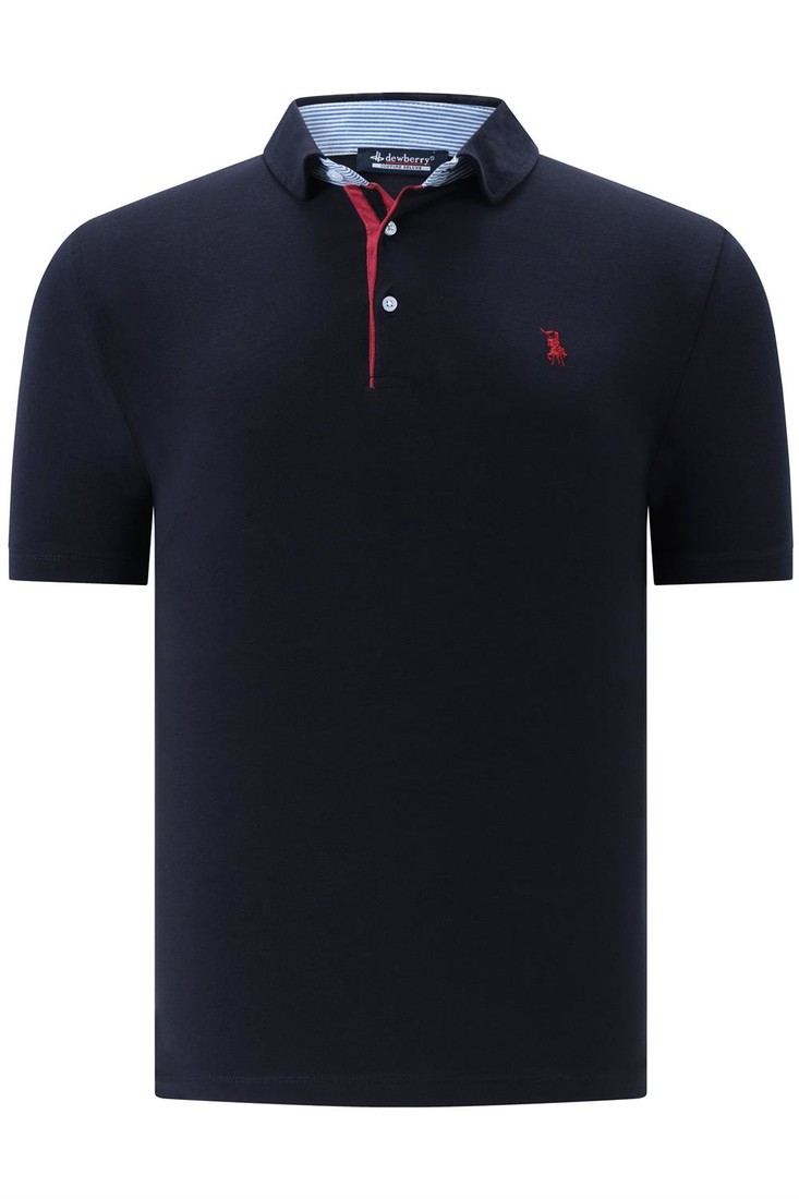 T8582 DEWBERRY MENS T-SHIRT-PLAIN NAVY BLUE