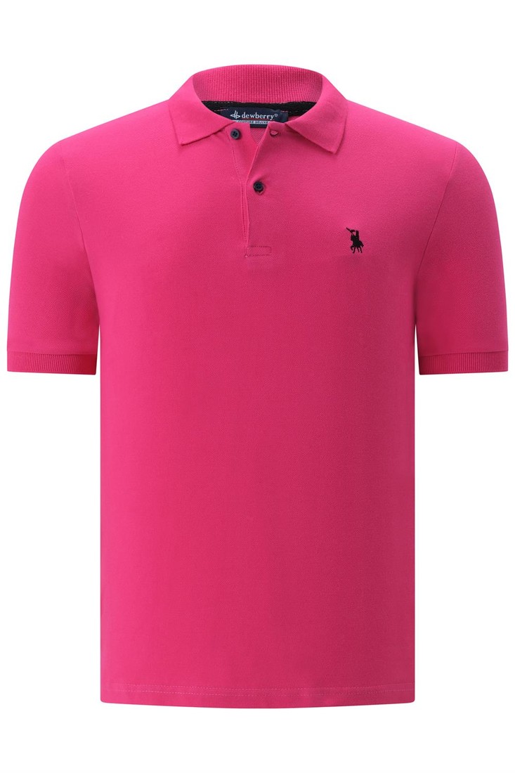 T8561 DEWBERRY MENS TSHIRT-PLAIN FUCHSIA