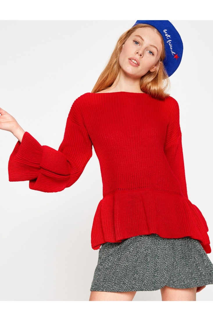 Koton Sweater - Red - Regular fit