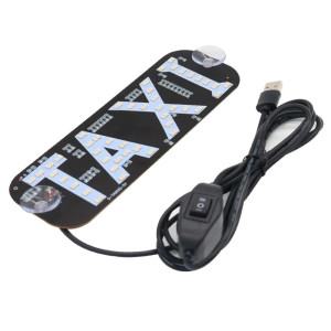 LED banner - s nápisom TAXI / zelený-červený / USB napájanie (190x63mm)