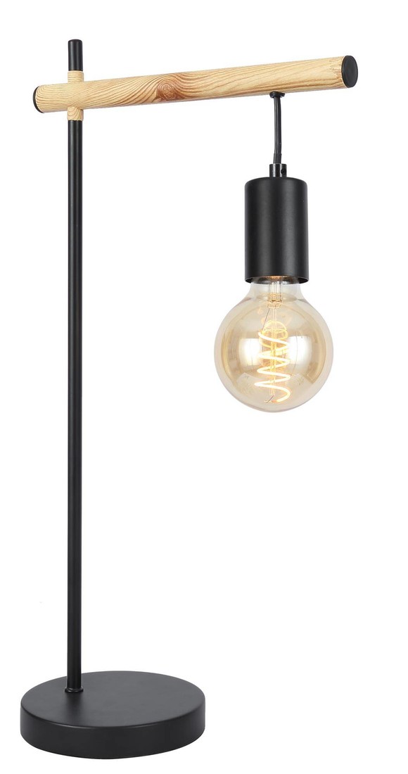 Stolná lampa Izzy pre žiarovku 1x60W E27 čierna