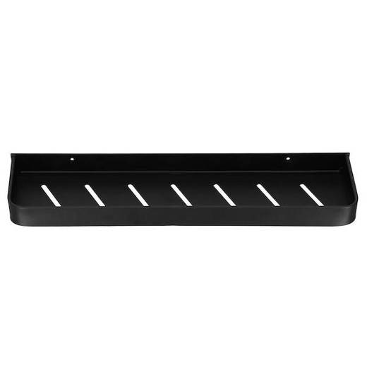 Springos Kúpeľňová polica do sprchy - 50x12 cm - hliníková čierna matná