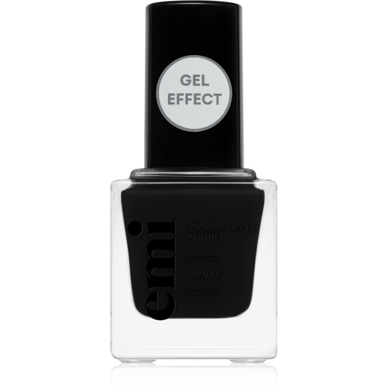 emi E.MiLac Gel Effect Ultra Strong gélový lak na nechty bez použitia UV/LED lampy odtieň Little Black Dress #050 9 ml