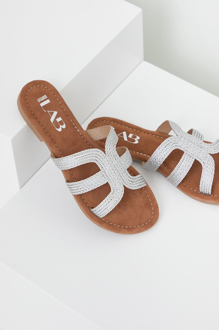 Šľapky Answear Lab Dámske, strieborná farba