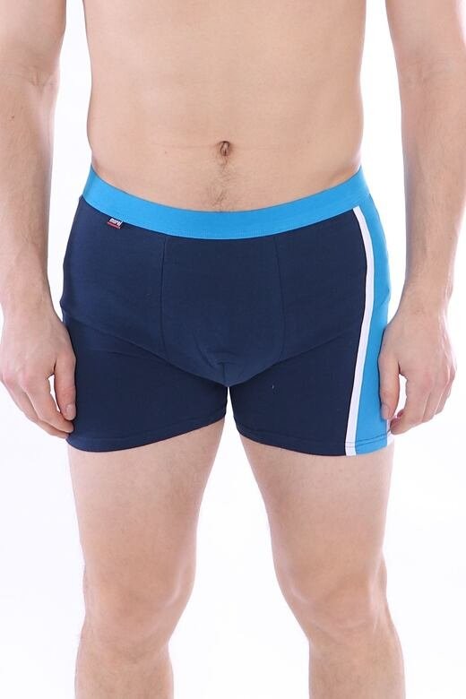 Pánske boxerky MBXL650-107 tmavo modré s pruhom