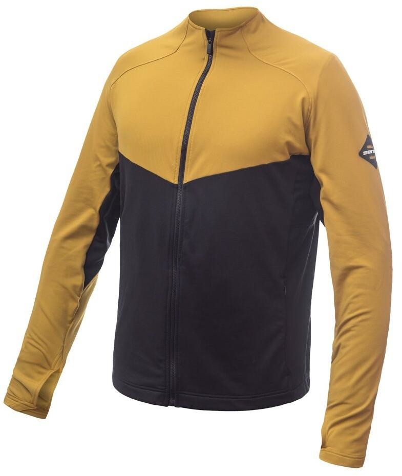 Sensor Coolmax Thermo pánská mikina celozip černá/mustard