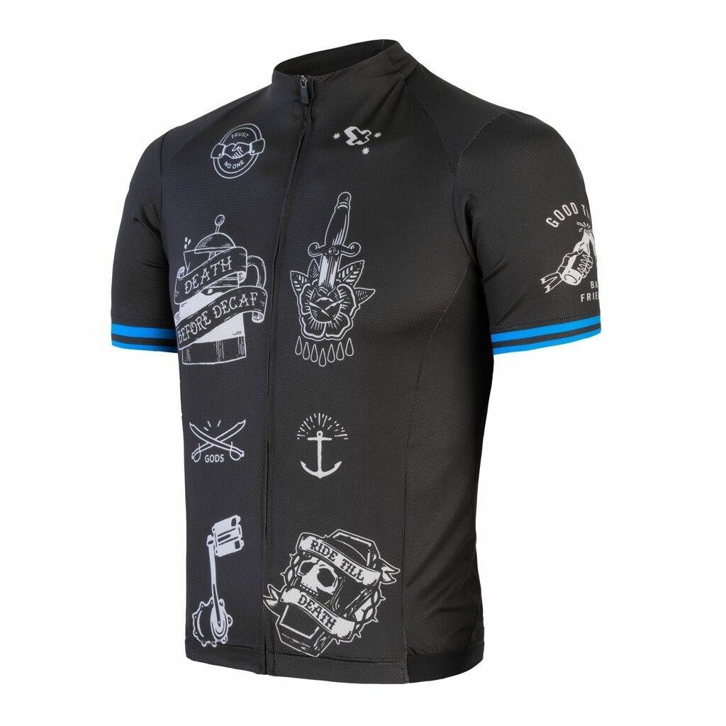 Sensor Cyklo Tour pánský dres kr.rukáv black tattoo