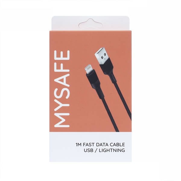 MySafe kábel - 1m - Lighting - Čierna KP25591