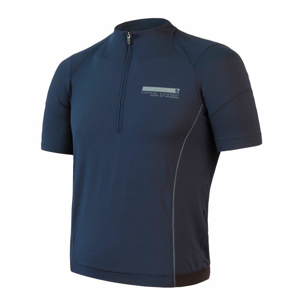 Sensor Coolmax Entry pánský dres kr.rukáv deep blue