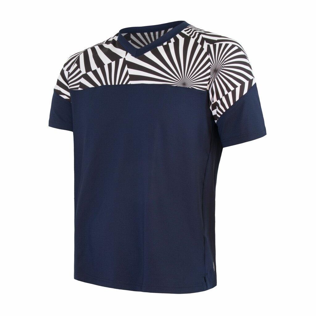 Sensor Helium pánský dres volný kr.rukáv deep blue/geometry