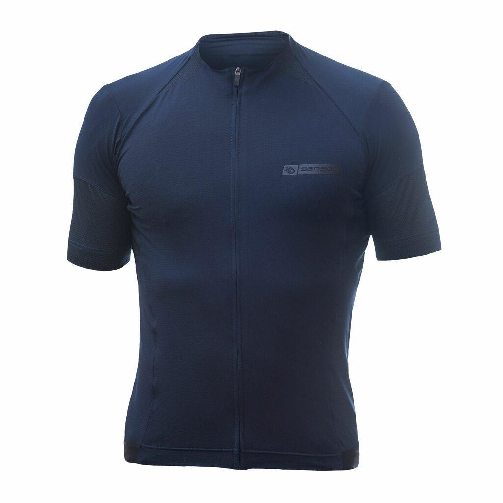Sensor Coolmax Race pánský dres kr.rukáv celozip deep blue
