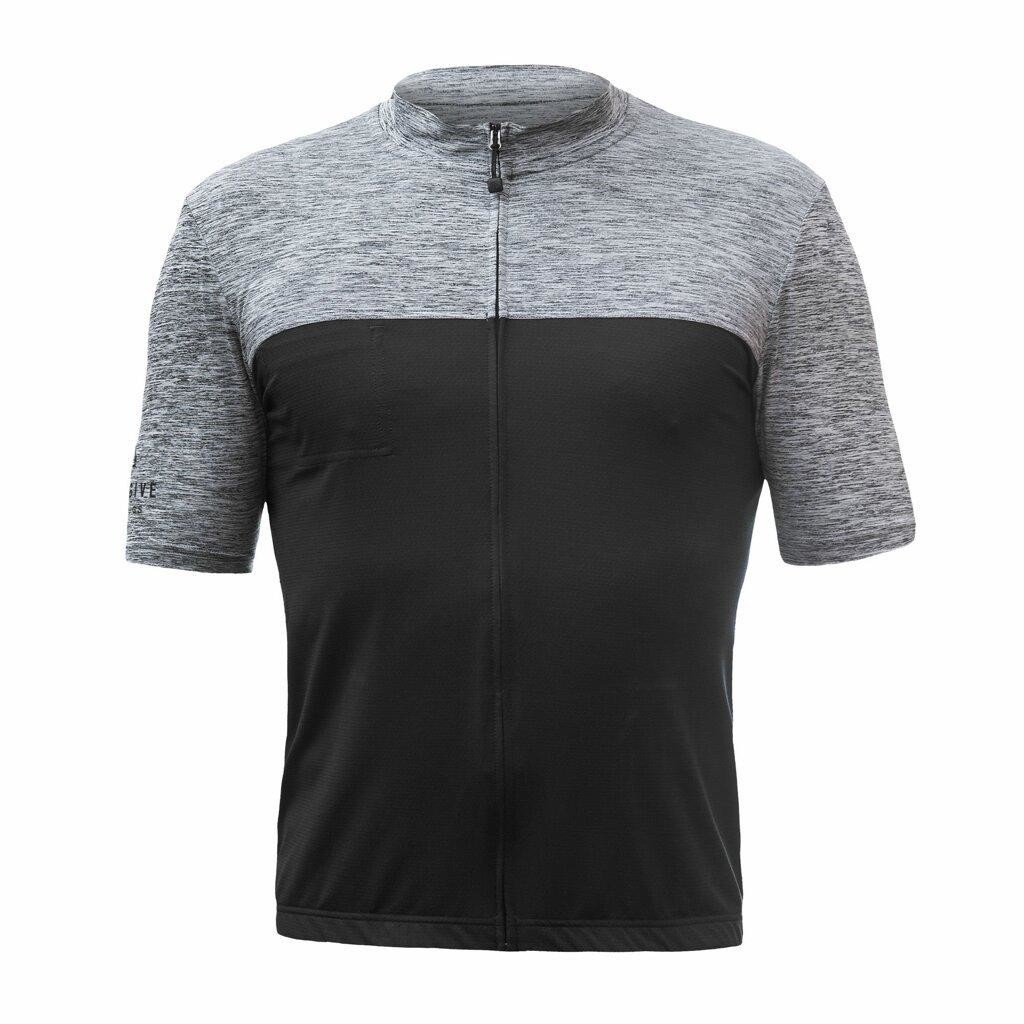 Sensor Cyklo Motion pánský dres kr.rukáv celozip černá/šedá
