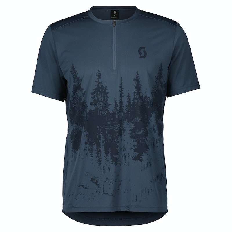 Pánske cyklistické tričko Scott Trail Flow Zip SS