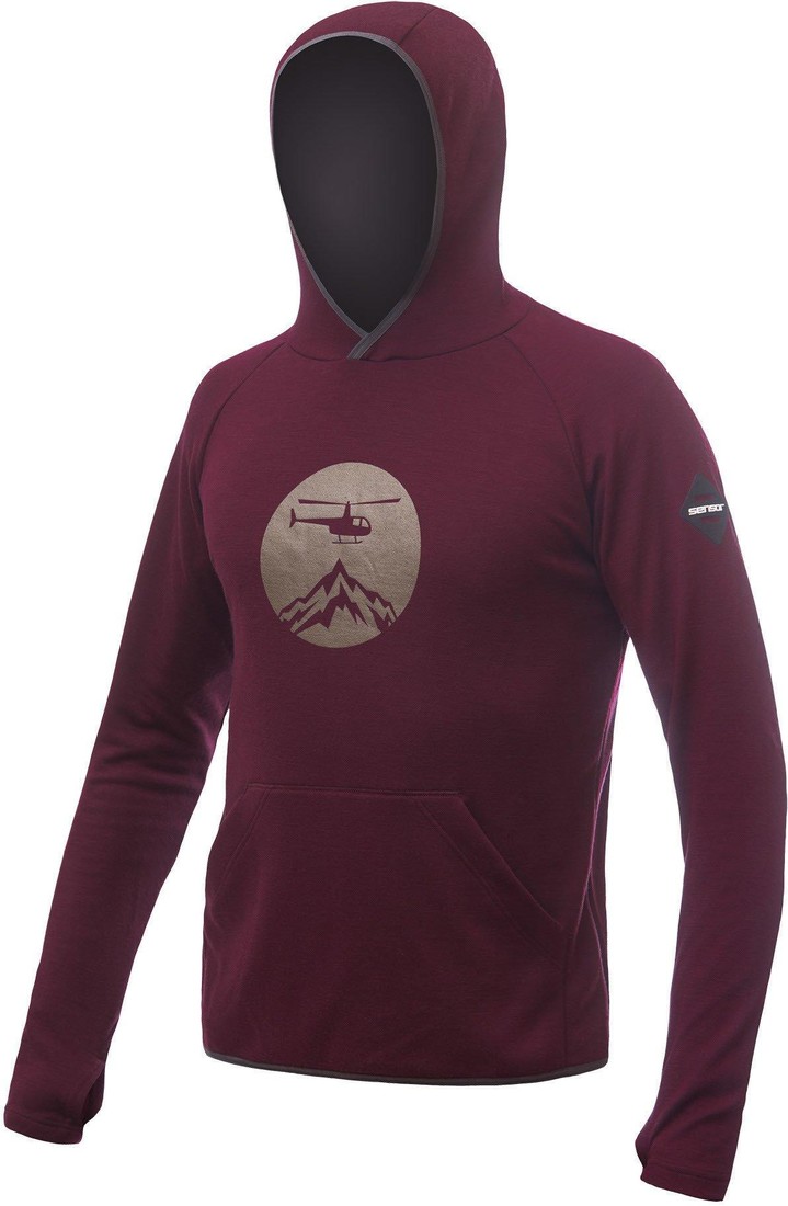 Sensor Merino Upper Heli Pánská Mikina Klokanka