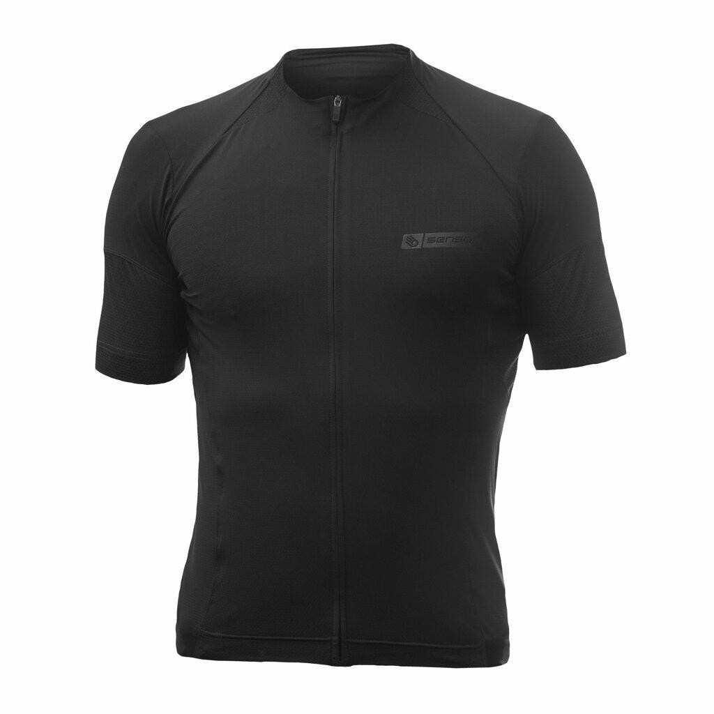 Sensor Coolmax Race pánský dres kr.rukáv celozip true black