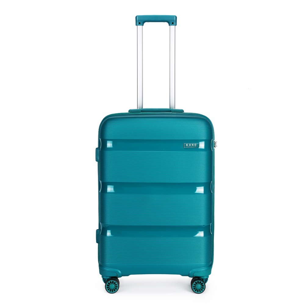 KONO Cestovný  kabínový kufor na kolieskach Classic Collection - tyrkysový - 50L