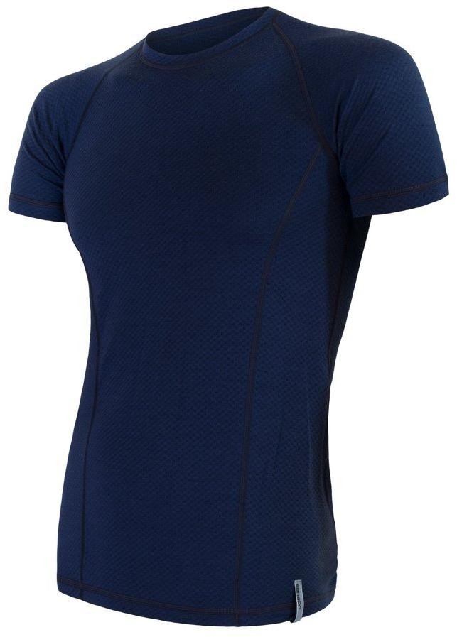 Sensor Merino Df pánské triko kr.rukáv deep blu