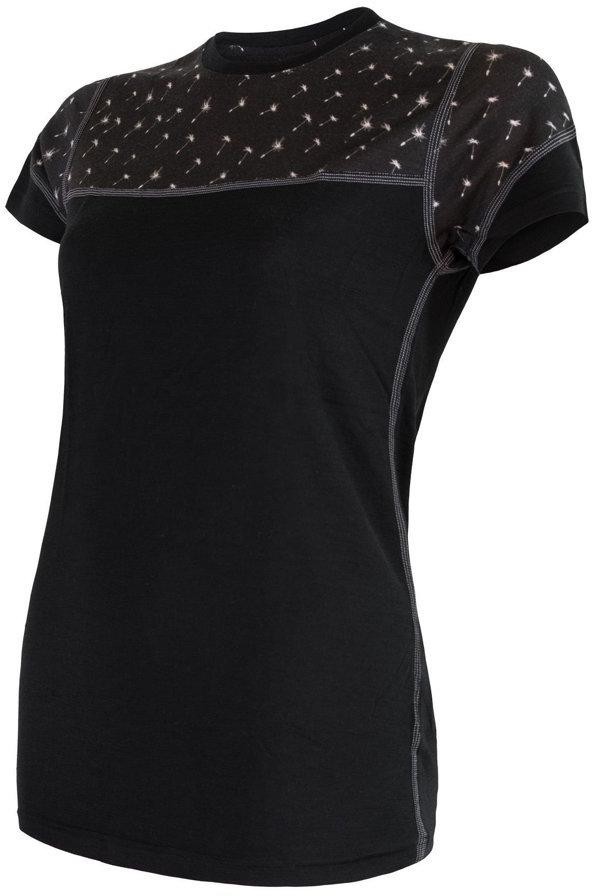 Sensor Merino Impress dámské triko kr.rukáv černá/pattern